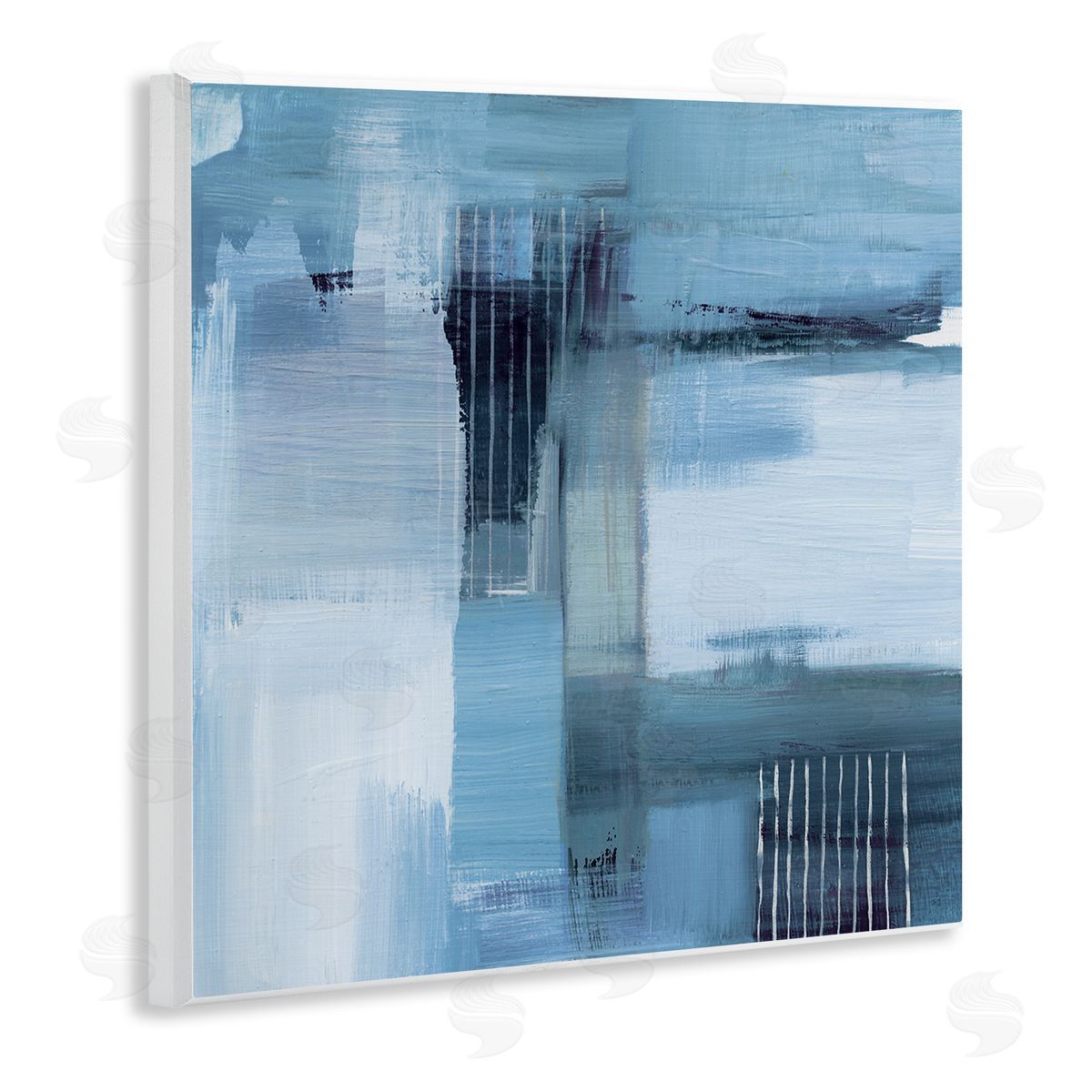 Woven Paint Streaks Wood Plaque Wall Art, Home Decor by Susan Jill