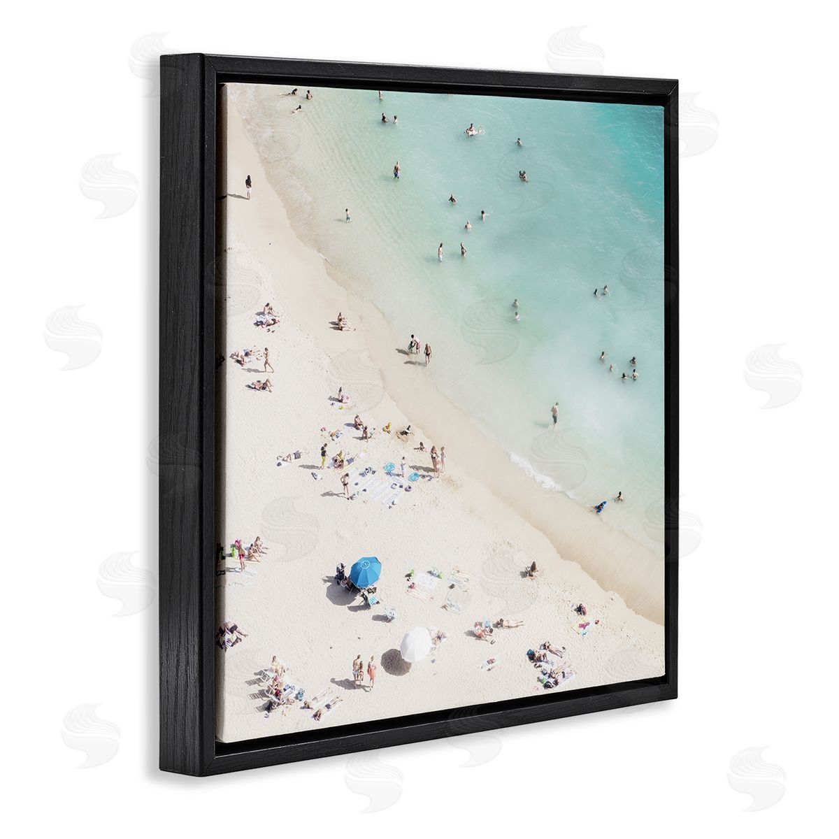 Summer Weather Beach Day Black Floating Frame Canvas Wall Art, Home Decor by Danita Delimont