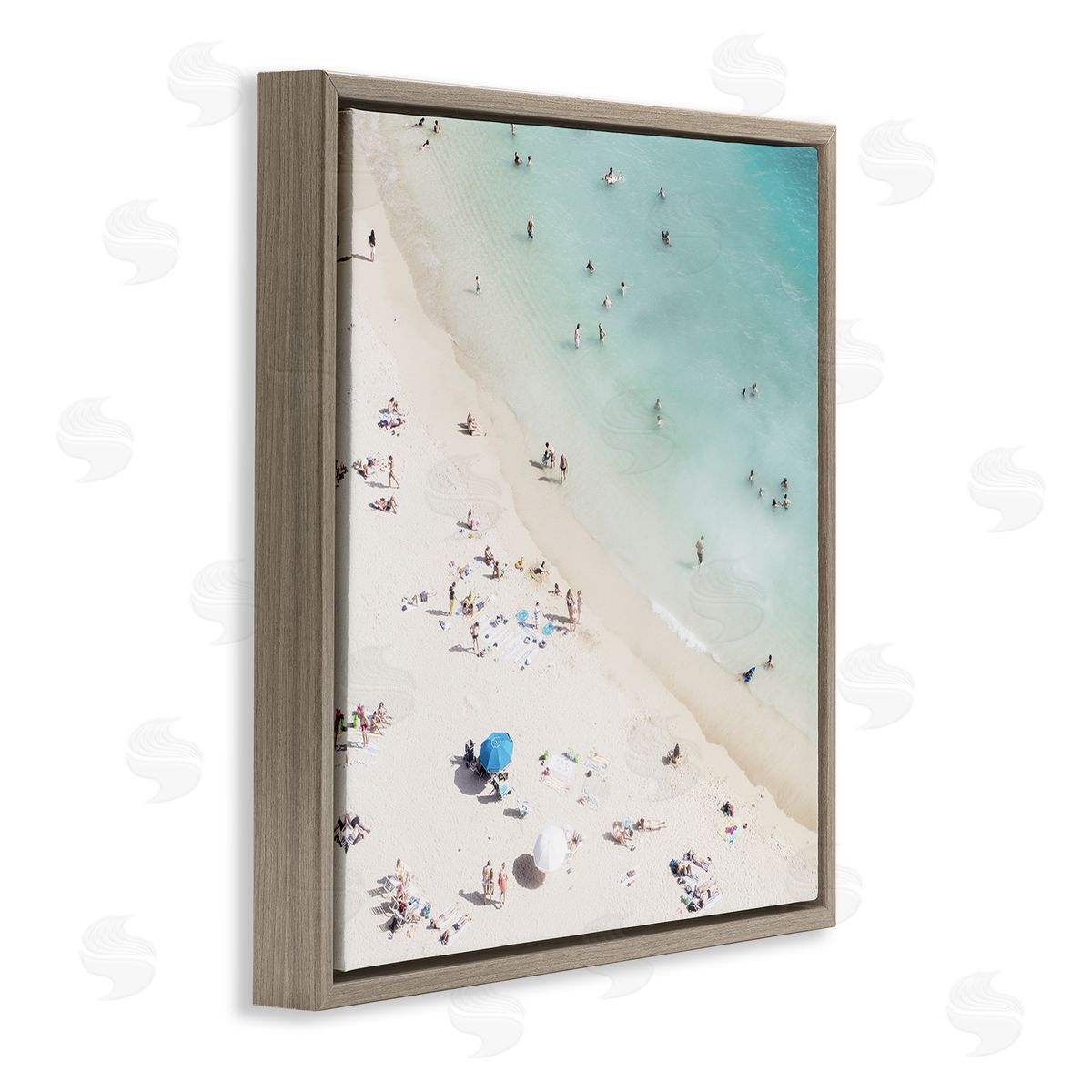 Summer Weather Beach Day Brown Floating Frame Canvas Wall Art, Home Decor by Danita Delimont