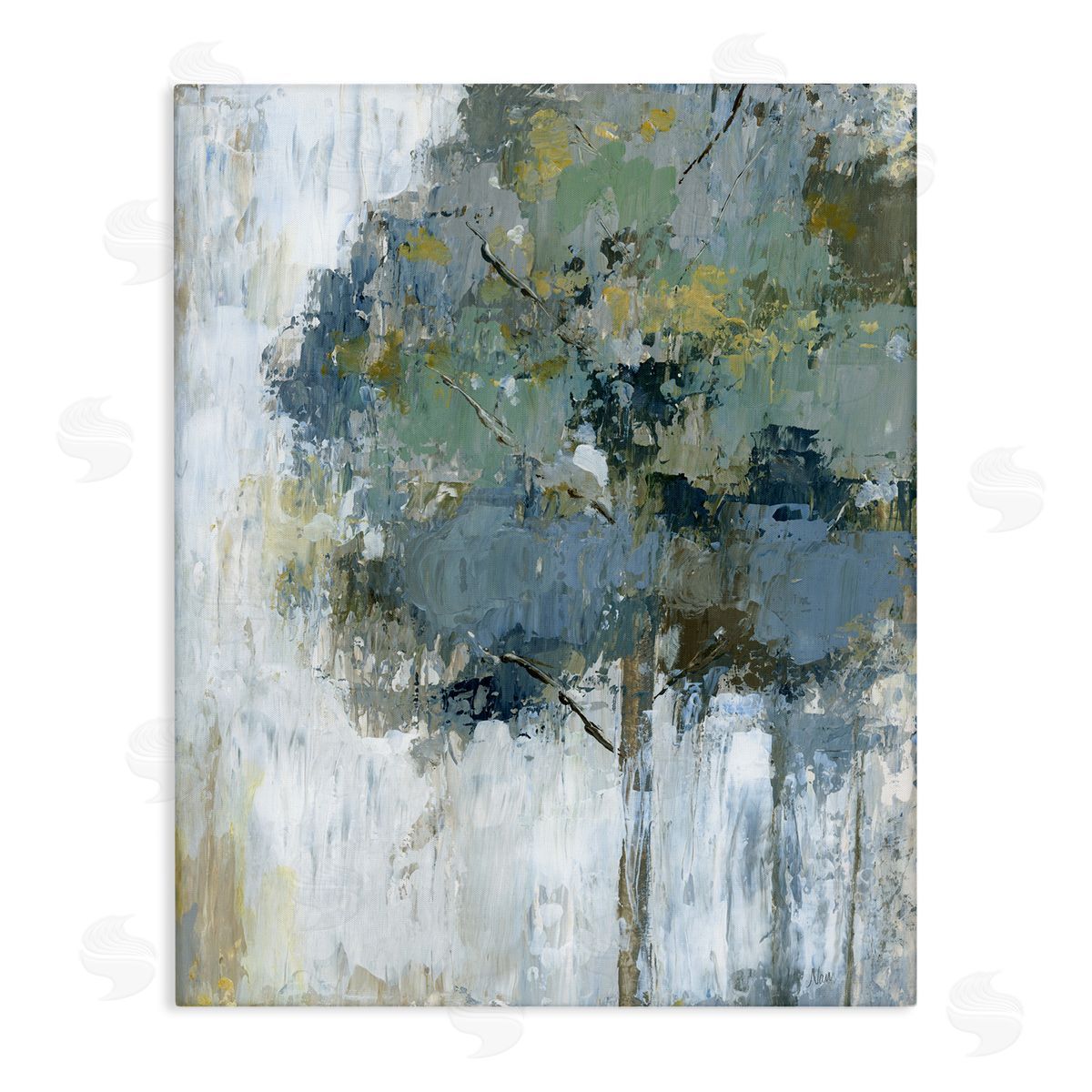 Distressed Lone Tree Canvas Wall Art, Home Decor by Nan