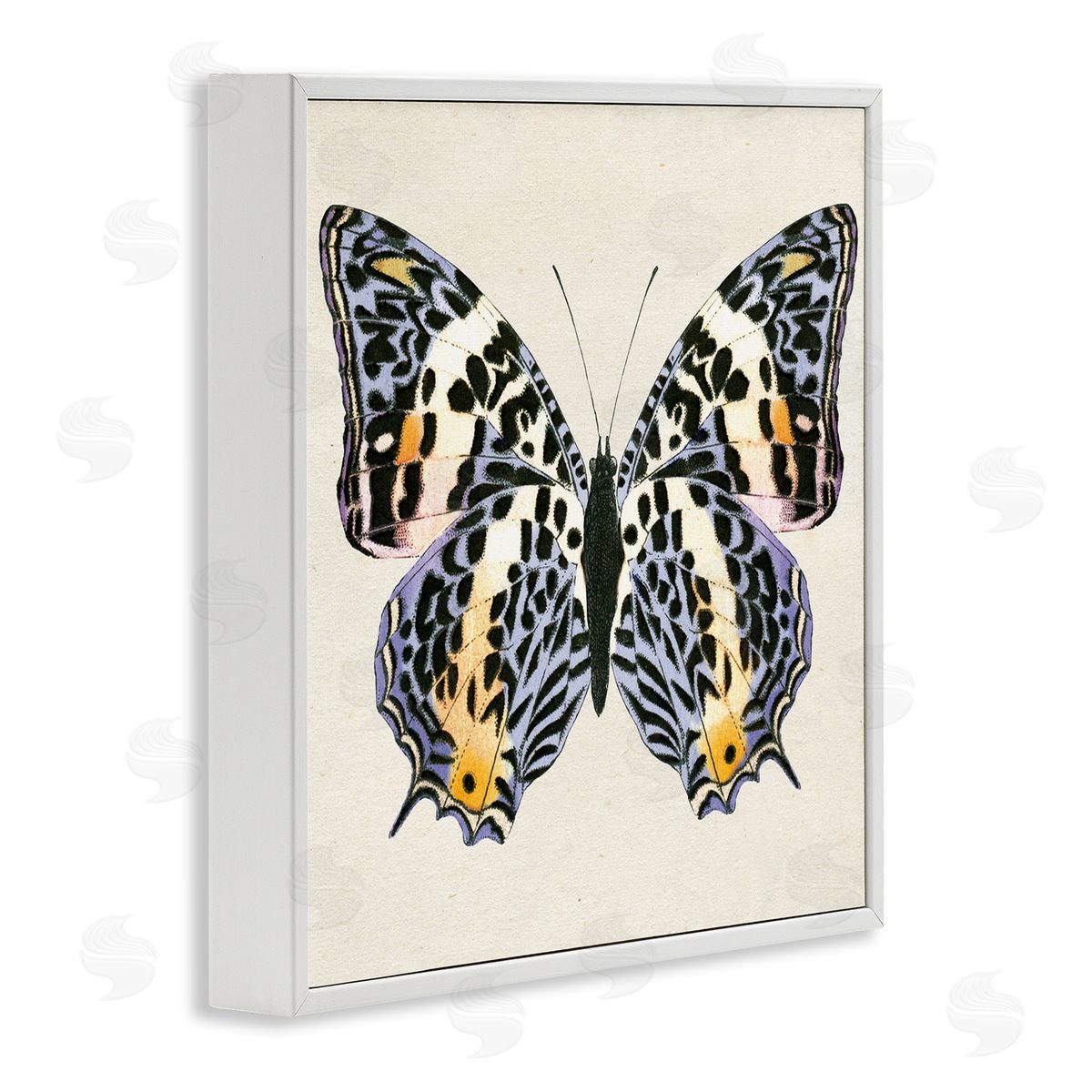Speckled Butterfly Sketch White Frame Print Wall Art, Home Decor by Susan Arnot