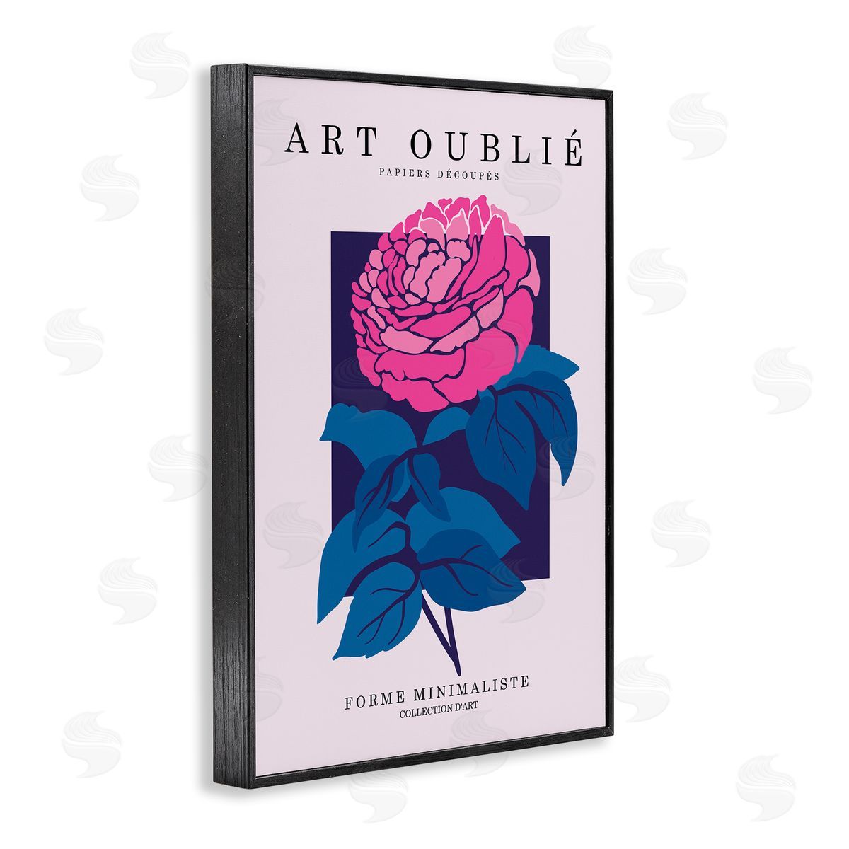 Peony Gallery Poster Black Frame Print Wall Art, Home Decor by Incado