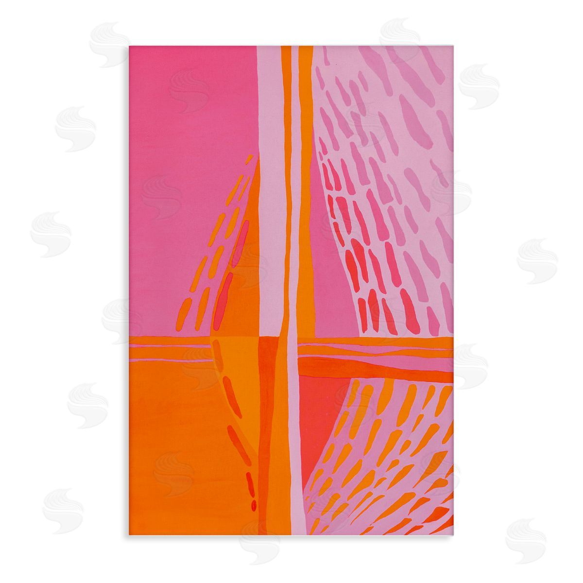 Centric Orange & Pink Canvas Wall Art, Home Decor by Incado