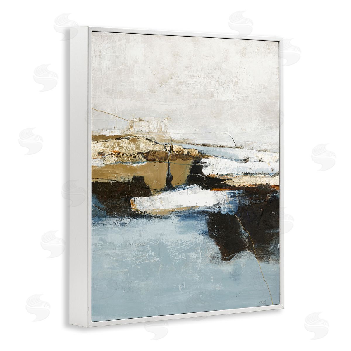 Rustic Paint Nautical Design White Frame Print Wall Art, Home Decor by Design Fabrikken