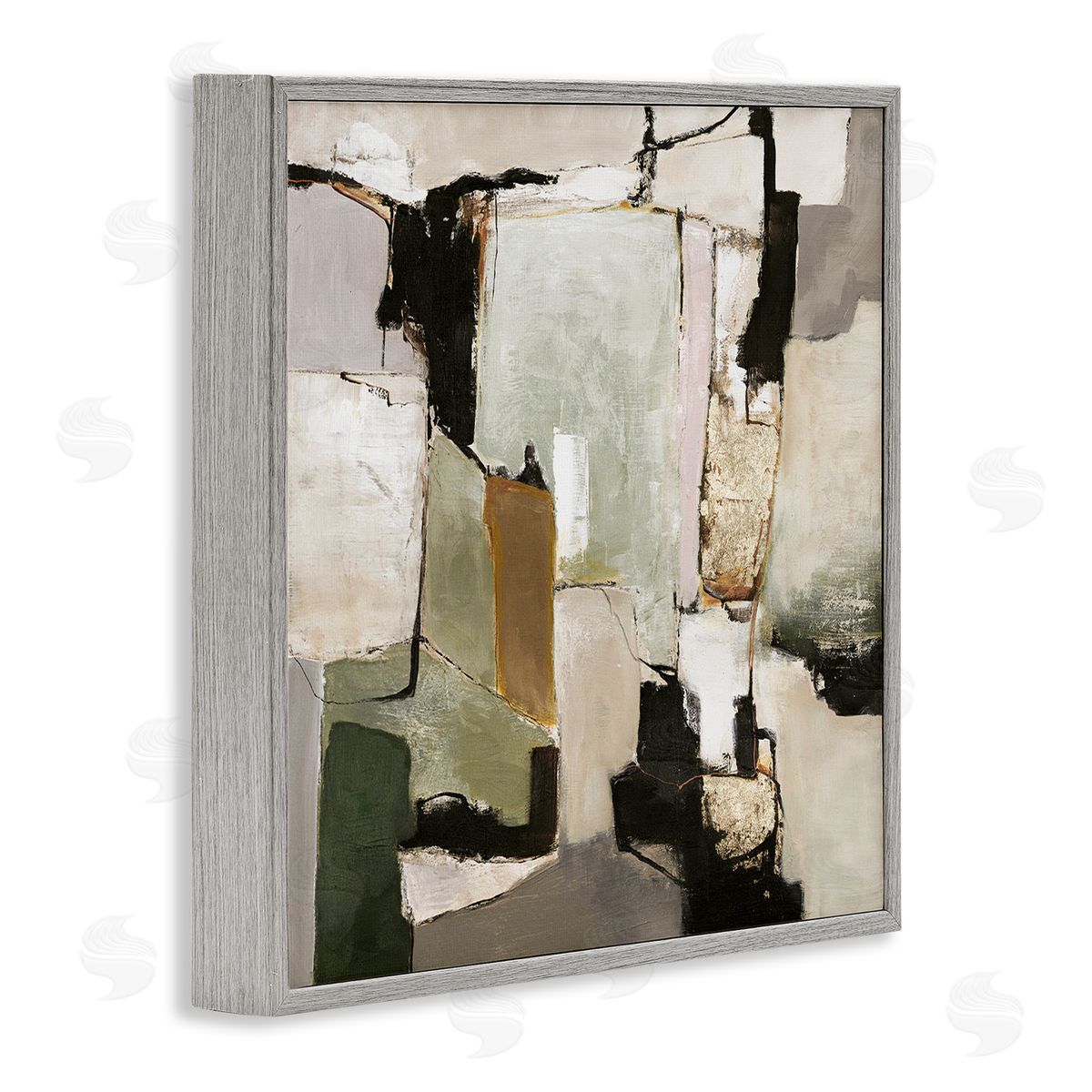 Blocked Composition Details Grey Frame Print Wall Art, Home Decor by Design Fabrikken