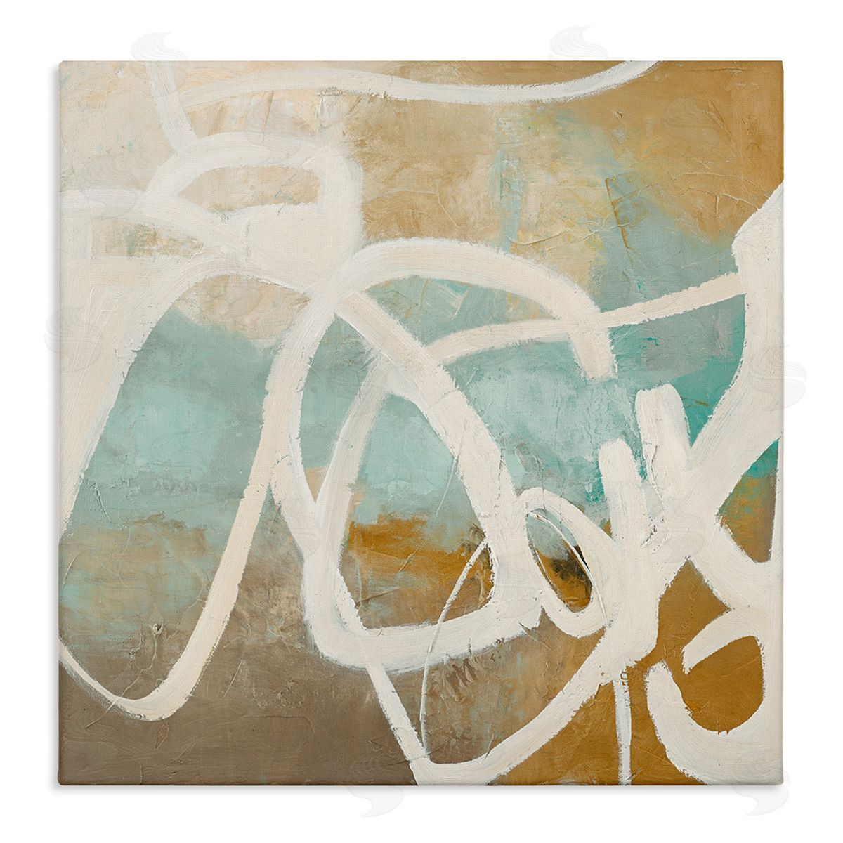 Neutral Design With Squiggle Canvas Wall Art, Home Decor by Design Fabrikken