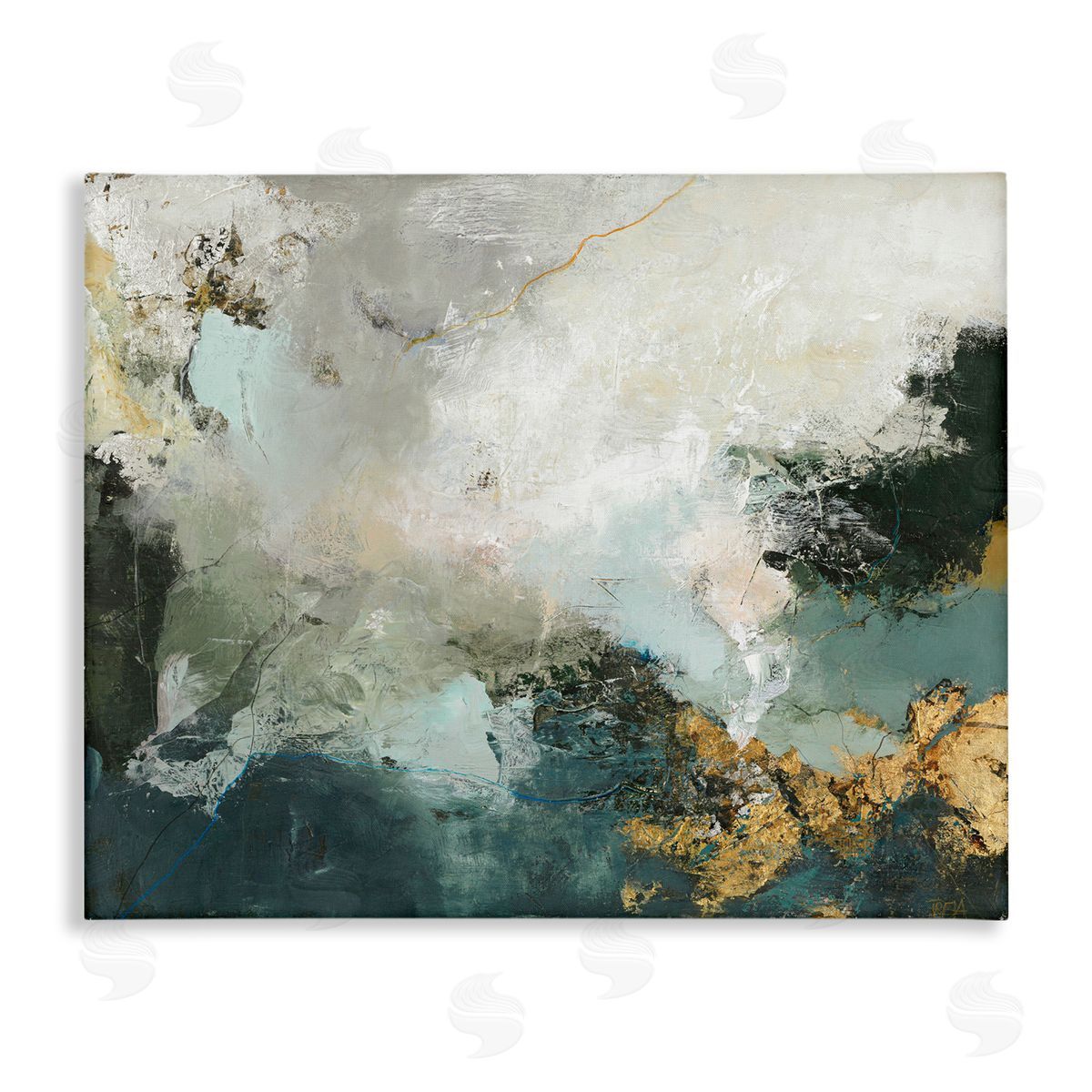 Stormy Dark Abstraction Canvas Wall Art, Home Decor by Design Fabrikken