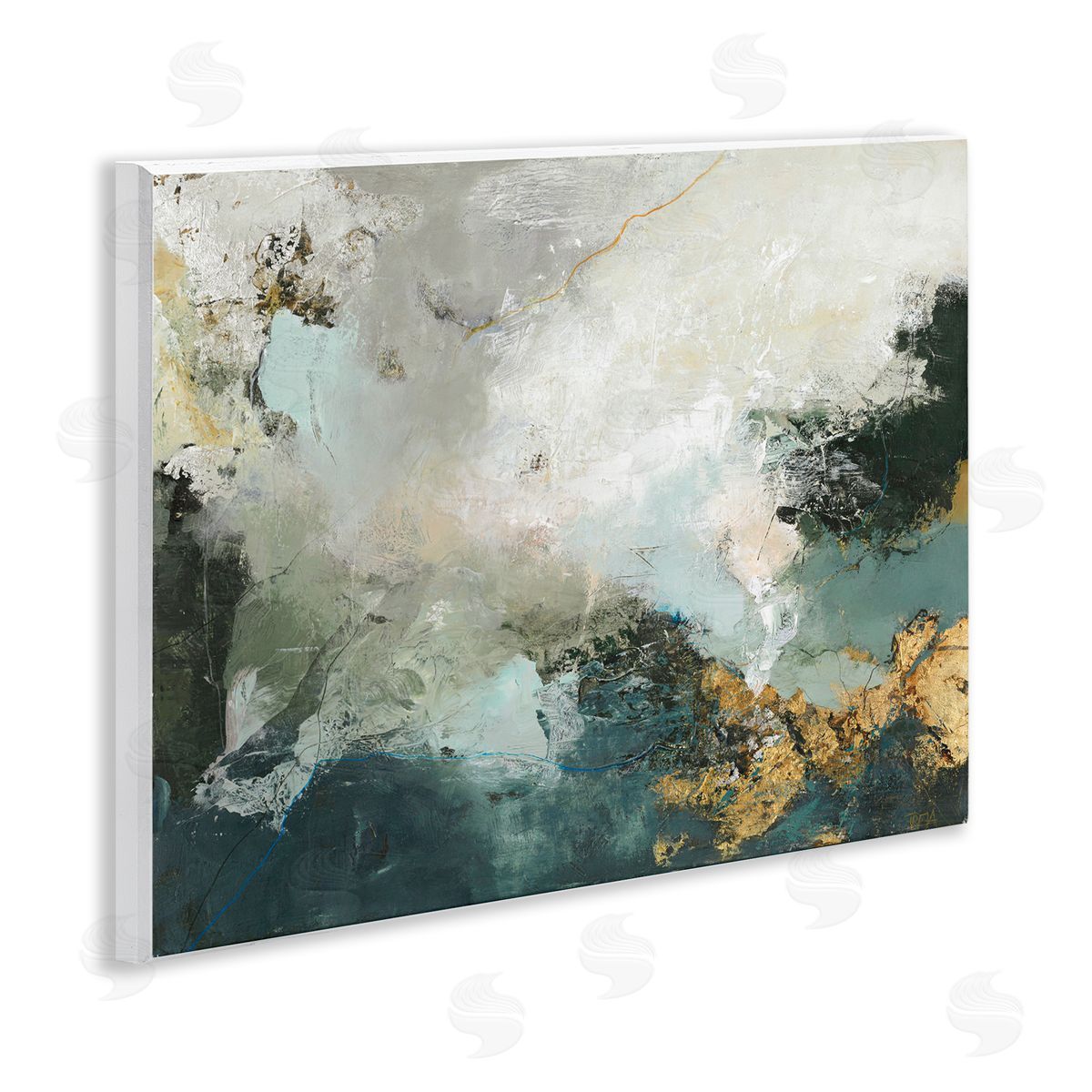 Stormy Dark Abstraction Wood Plaque Wall Art, Home Decor by Design Fabrikken