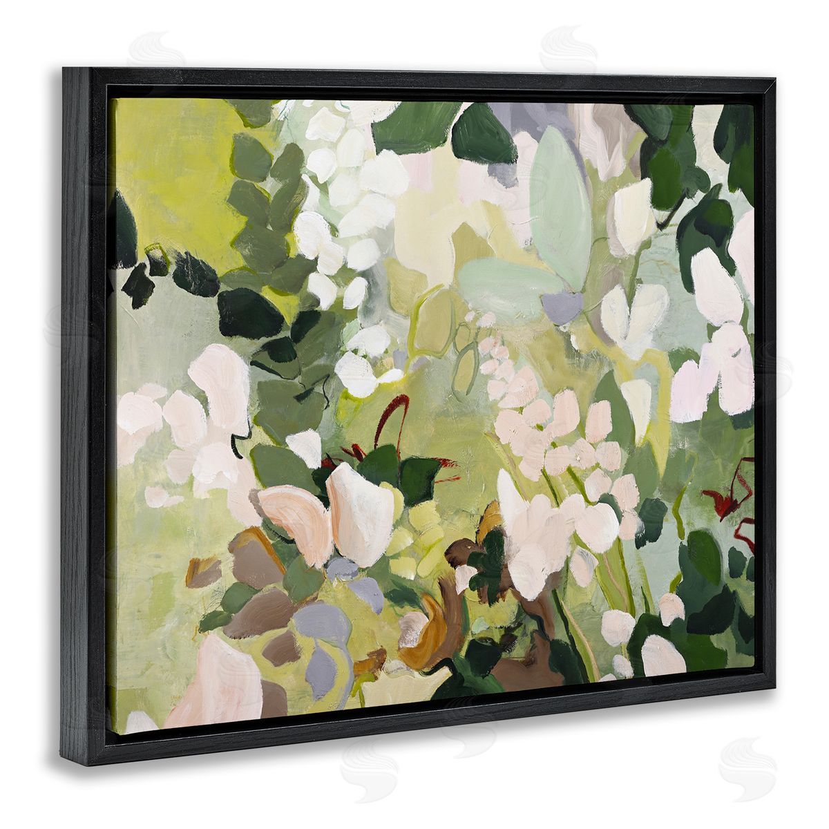 Modern Botanical Impressions Black Floating Frame Canvas Wall Art, Home Decor by Design Fabrikken