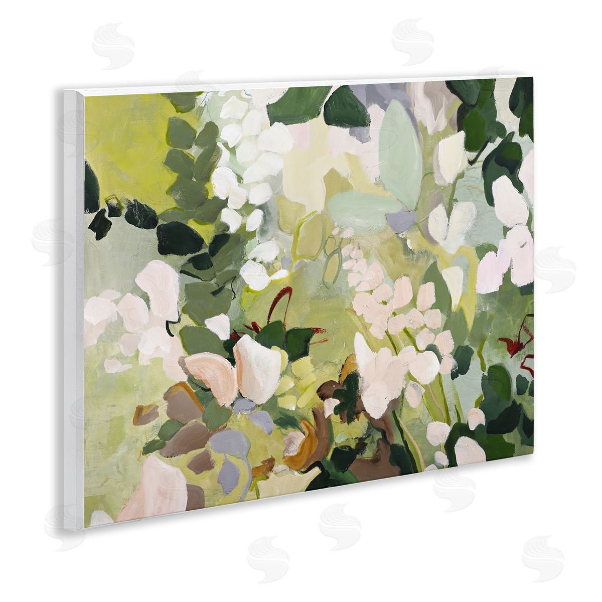 Modern Botanical Impressions Wood Plaque Wall Art, Home Decor by Design Fabrikken