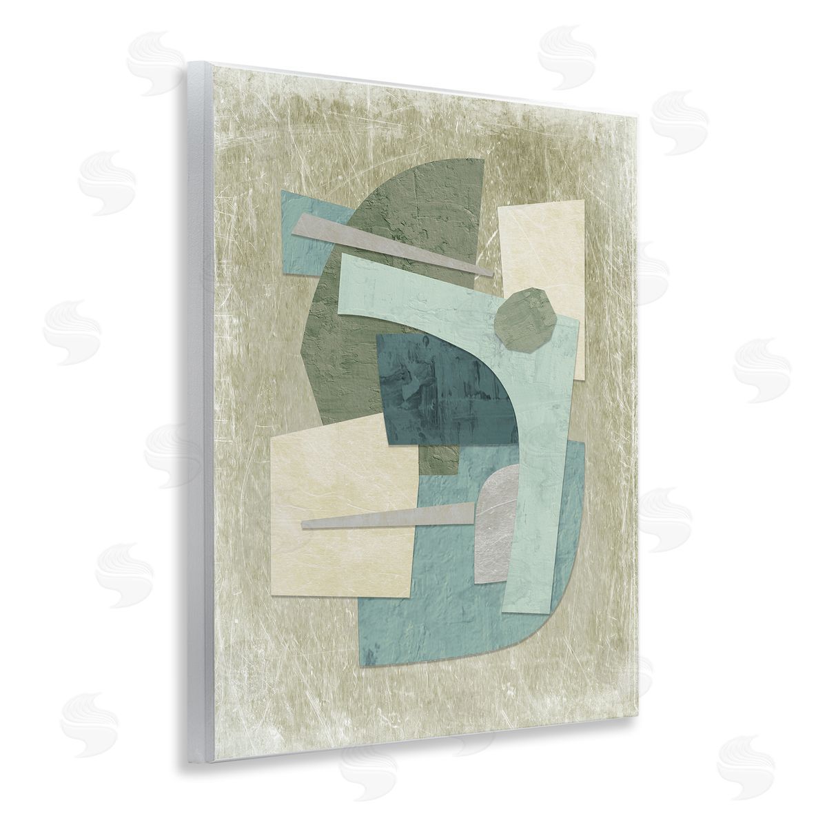 Layered Neutral Arrangement Wood Plaque Wall Art, Home Decor by Suzanne Nicoll