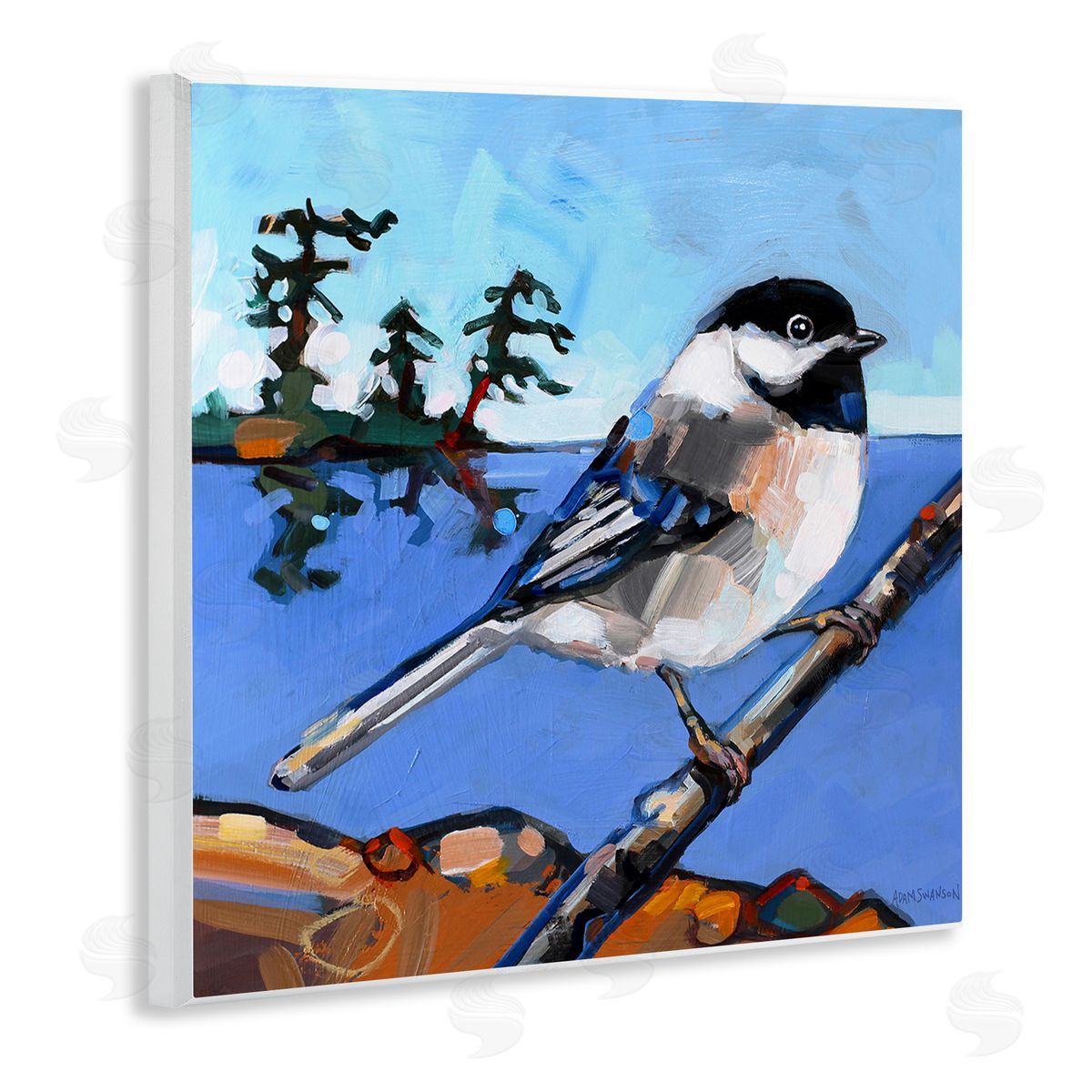 Swallow Bird Perched Wood Plaque Wall Art, Home Decor by Adam Swanson