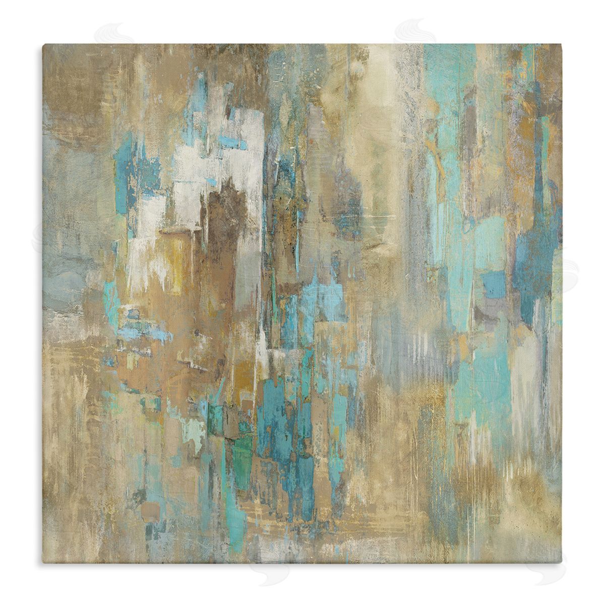 Complex Abstract with Blue Canvas Wall Art, Home Decor by Justin Turner