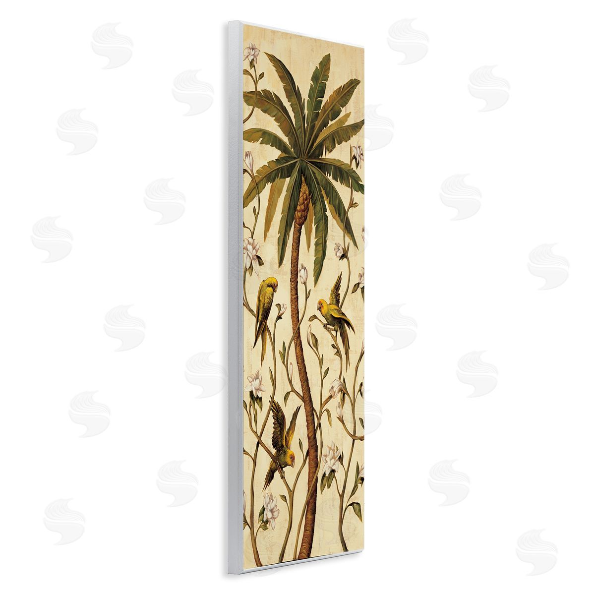 Parrots & Jungle Botanics Wood Plaque Wall Art, Home Decor by Rodolfo Jimenez