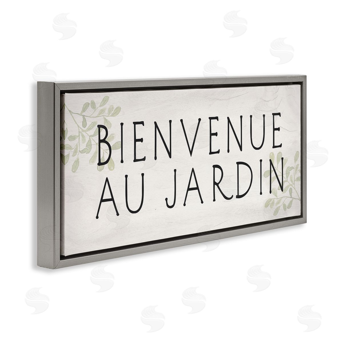 Welcome to Garden Rustic Grey Floating Frame Canvas Wall Art, Home Decor by Stupell Studio
