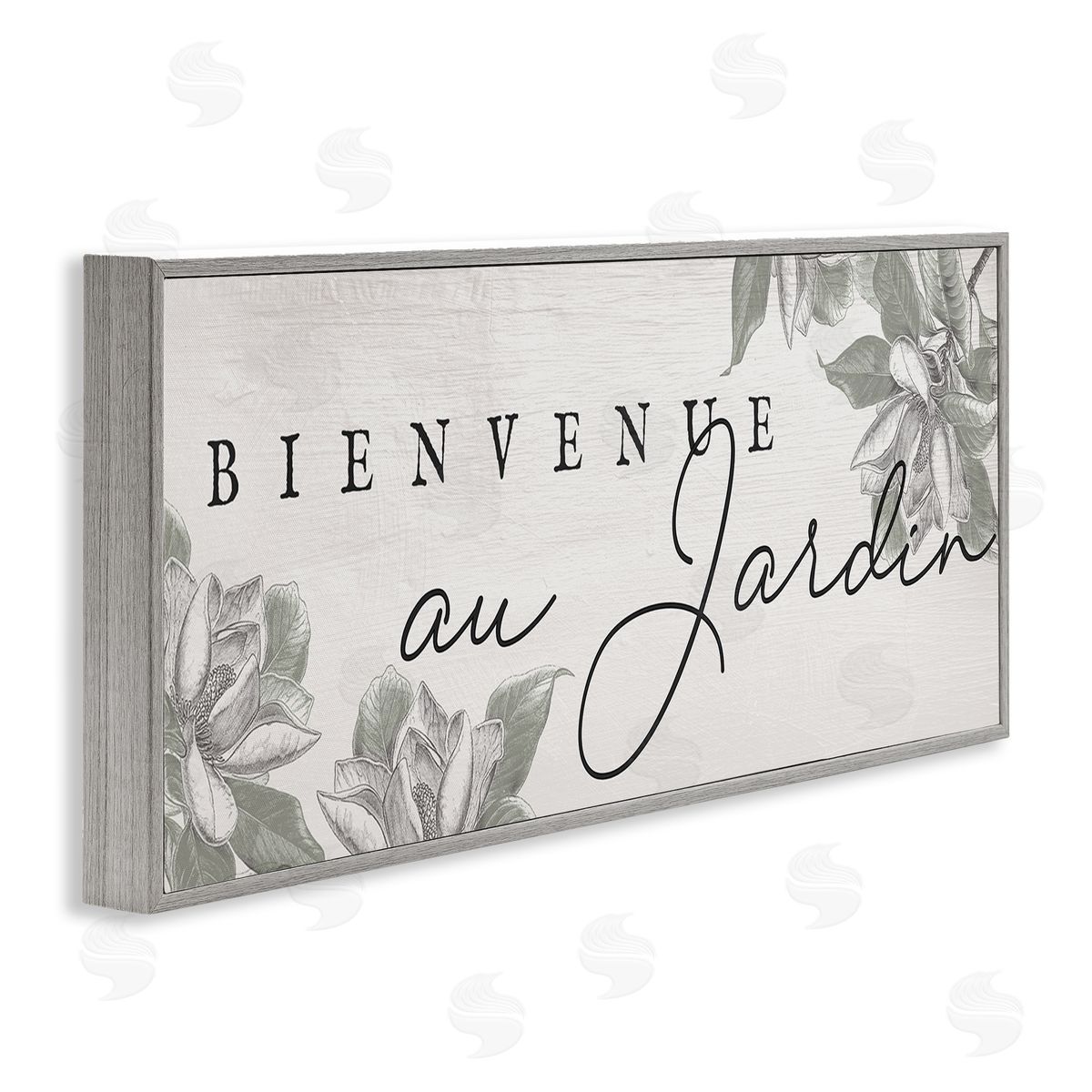 Vintage Garden Welcome Grey Frame Print Wall Art, Home Decor by Stupell Studio