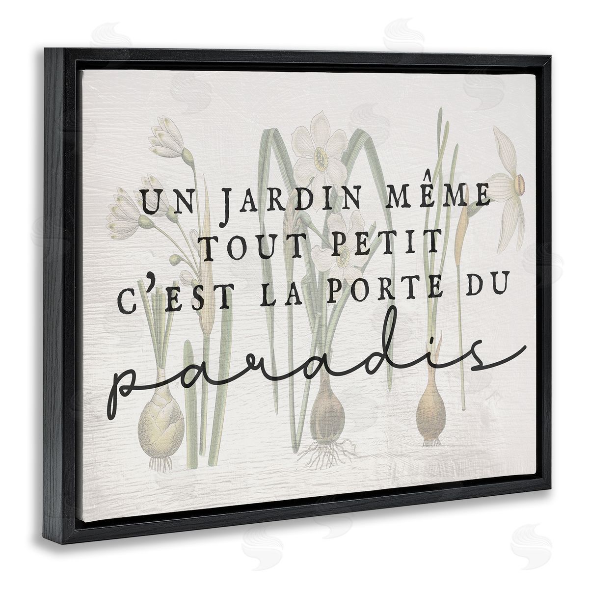 Garden Gateway to Heaven Black Floating Frame Canvas Wall Art, Home Decor by Stupell Studio