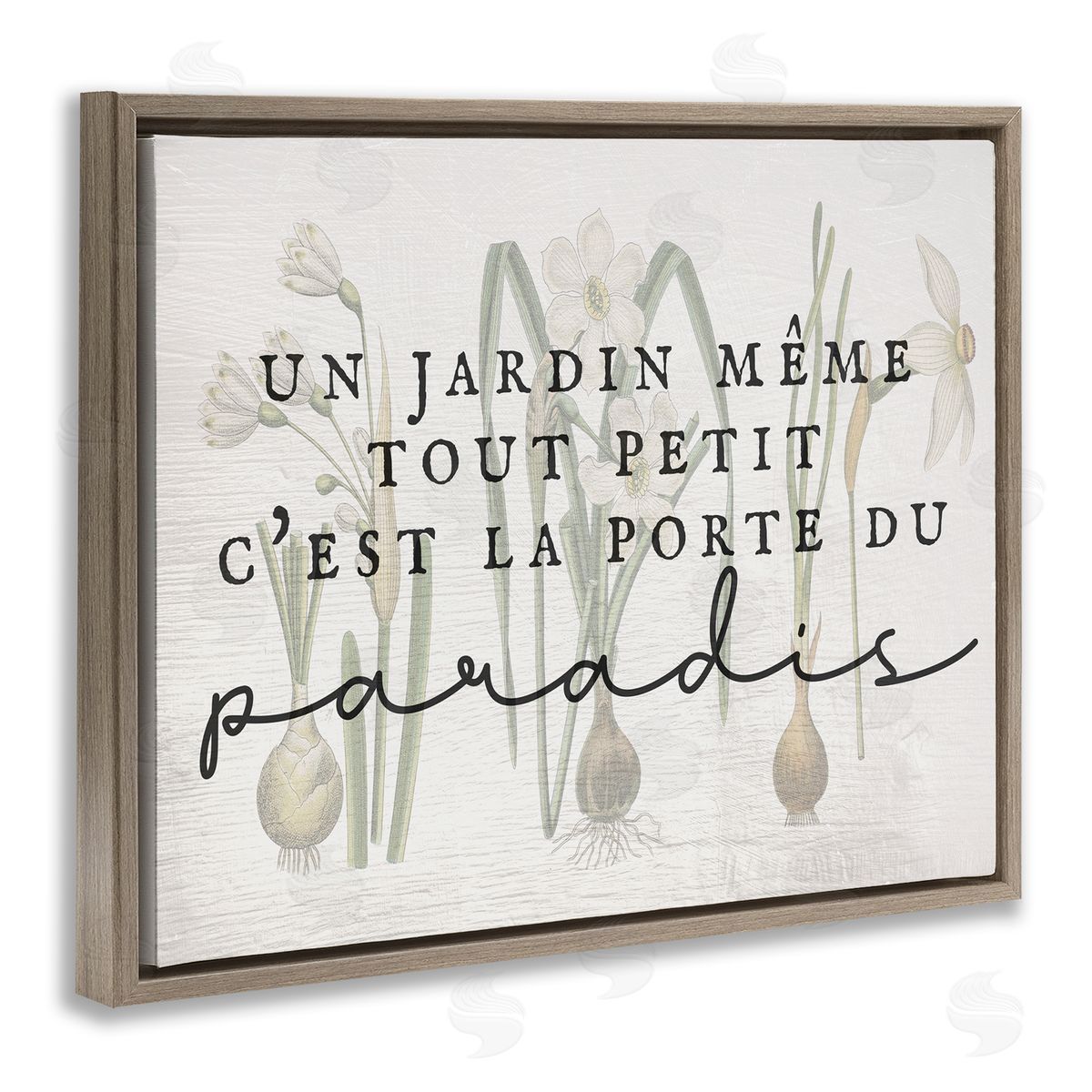 Garden Gateway to Heaven Brown Floating Frame Canvas Wall Art, Home Decor by Stupell Studio