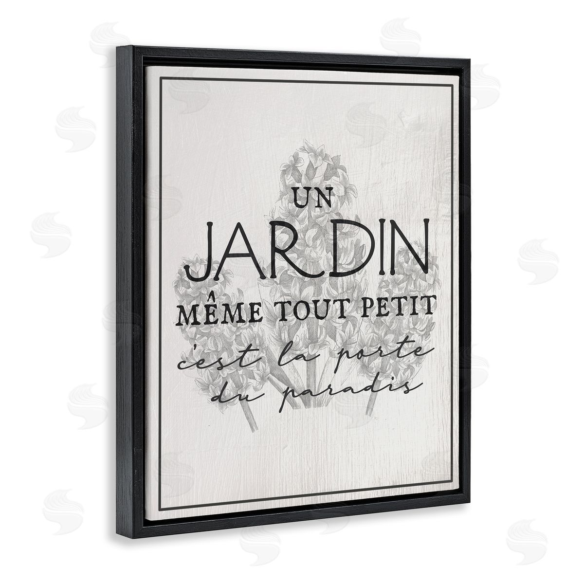 Vintage Inspiring Garden Black Floating Frame Canvas Wall Art, Home Decor by Stupell Studio