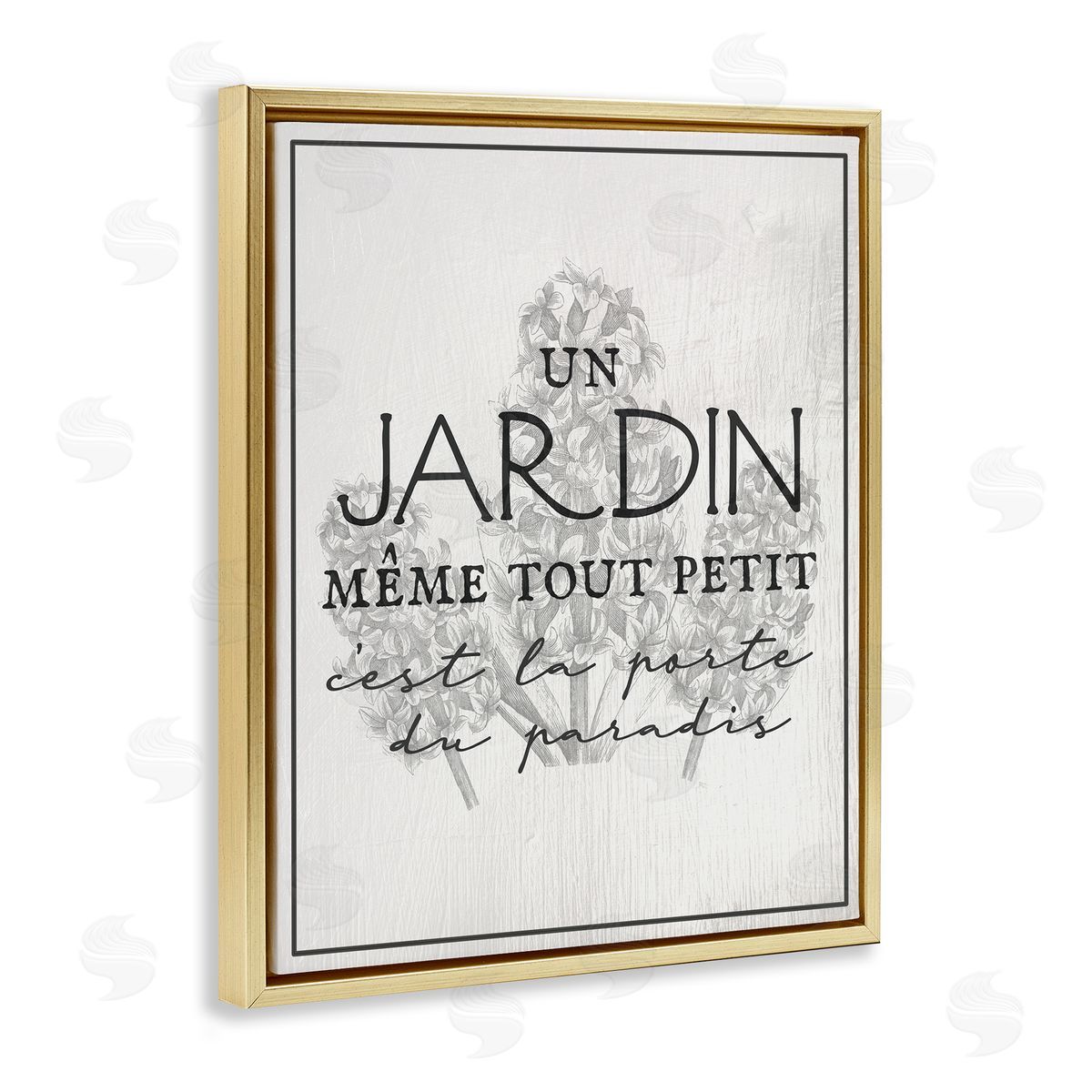 Vintage Inspiring Garden Gold Floating Frame Canvas Wall Art, Home Decor by Stupell Studio