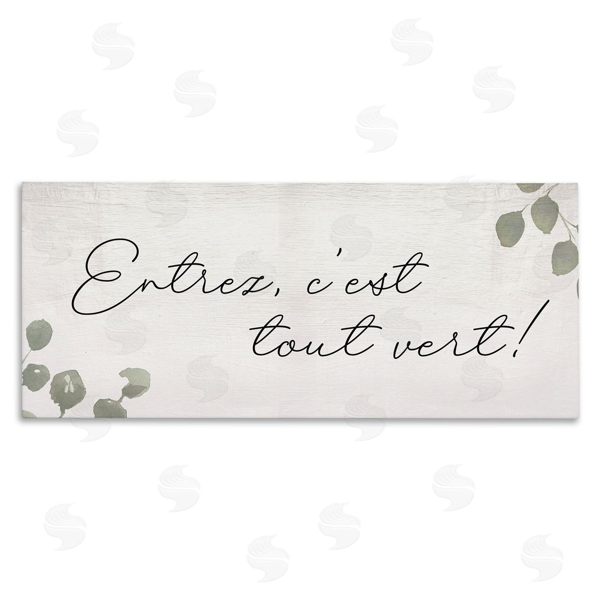 Come In It's Green Phrase Canvas Wall Art, Home Decor by Stupell Studio