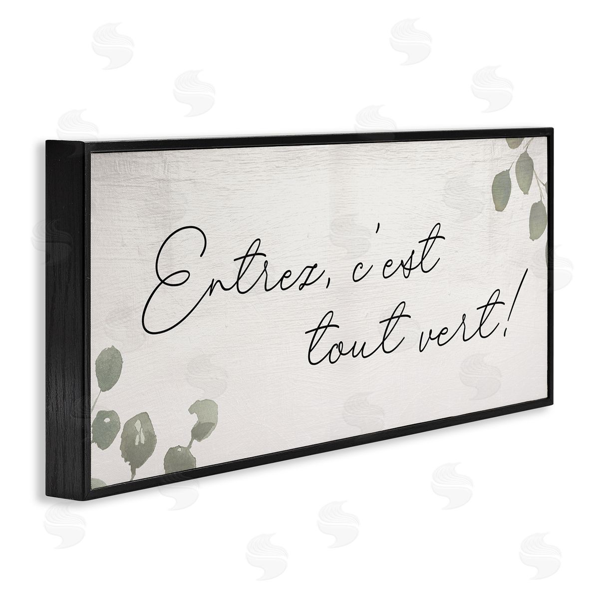 Come In It's Green Phrase Black Frame Print Wall Art, Home Decor by Stupell Studio