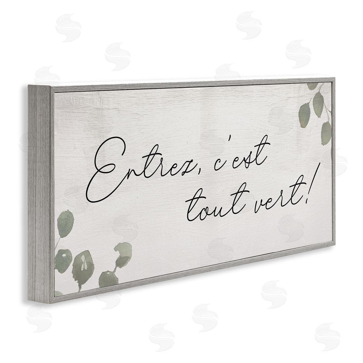 Come In It's Green Phrase Grey Frame Print Wall Art, Home Decor by Stupell Studio