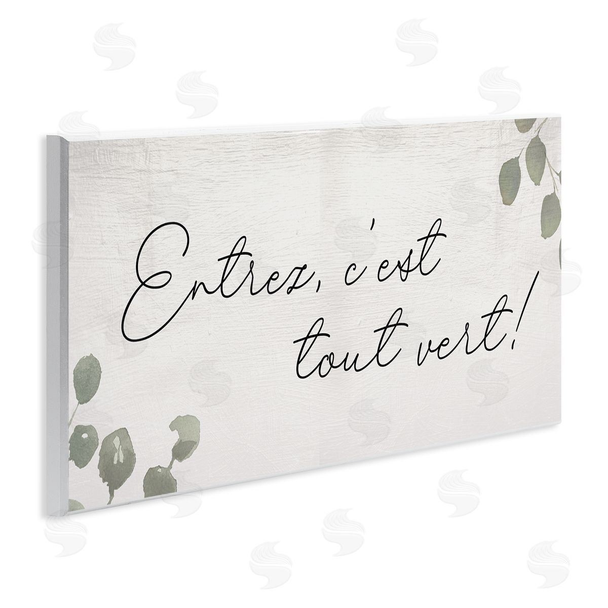 Come In It's Green Phrase Wood Plaque Wall Art, Home Decor by Stupell Studio