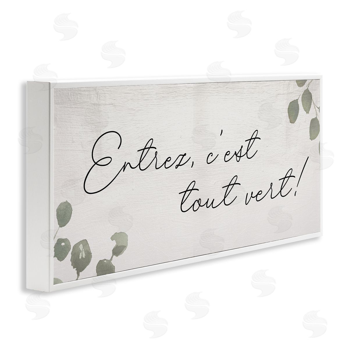 Come In It's Green Phrase White Frame Print Wall Art, Home Decor by Stupell Studio