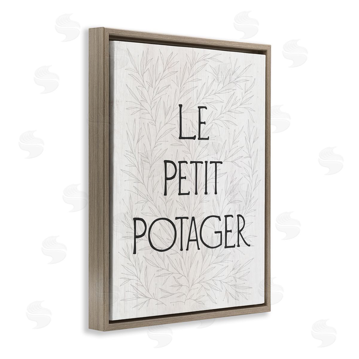 Little Vegetable Garden Brown Floating Frame Canvas Wall Art, Home Decor by Stupell Studio