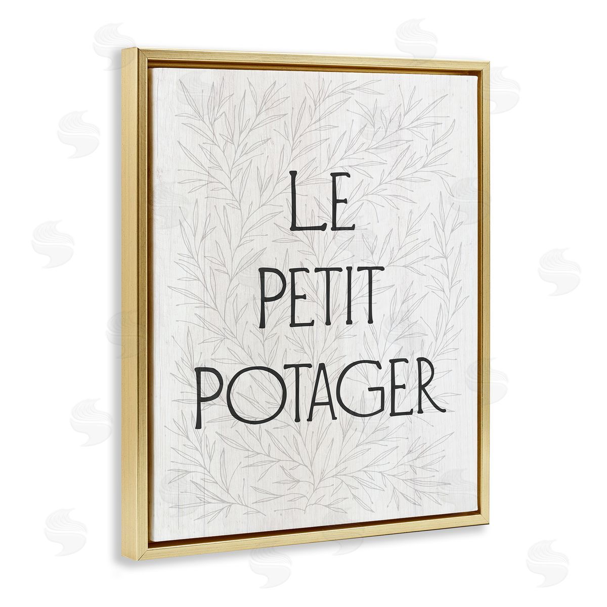 Little Vegetable Garden Gold Floating Frame Canvas Wall Art, Home Decor by Stupell Studio