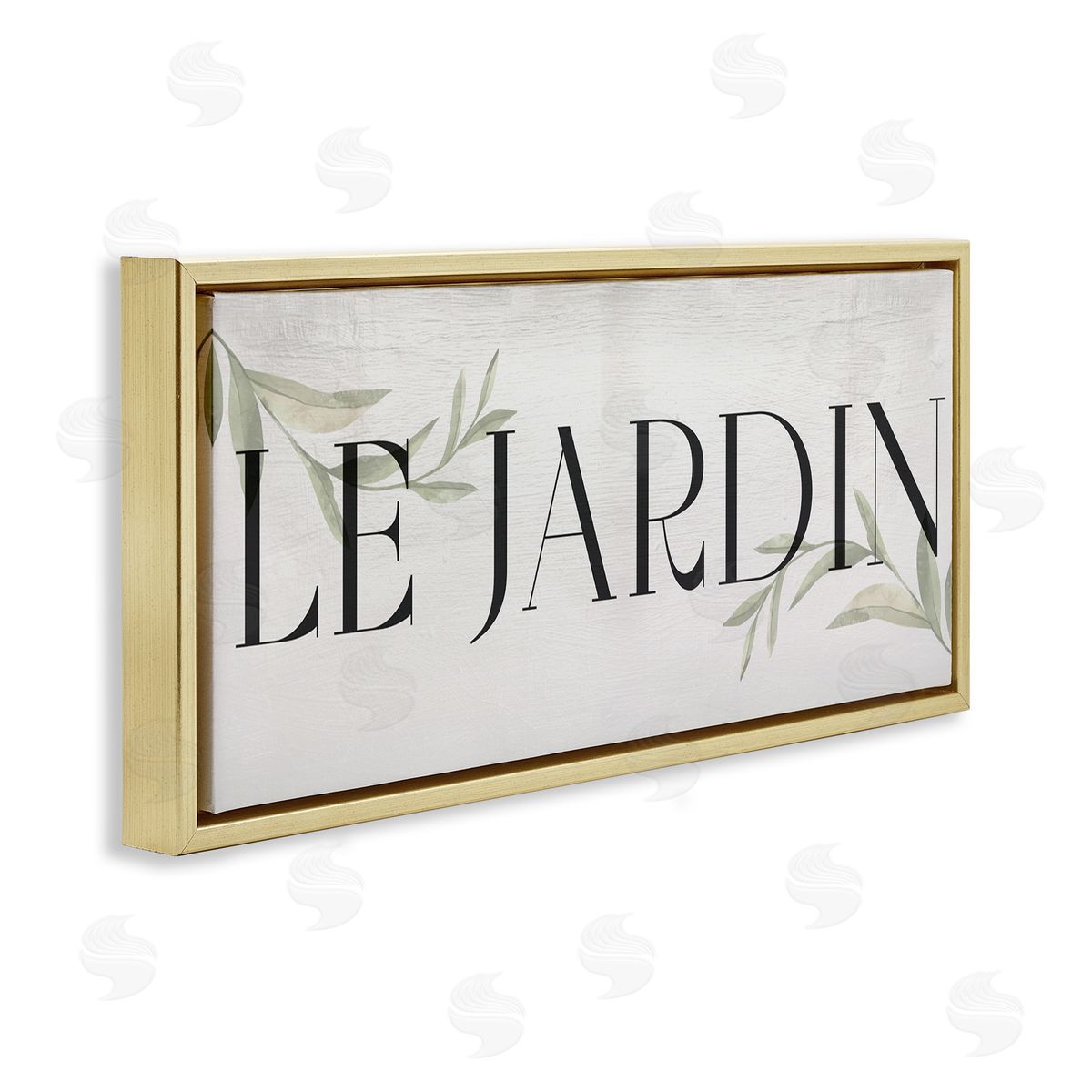 French Garden Phrase Gold Floating Frame Canvas Wall Art, Home Decor by Stupell Studio