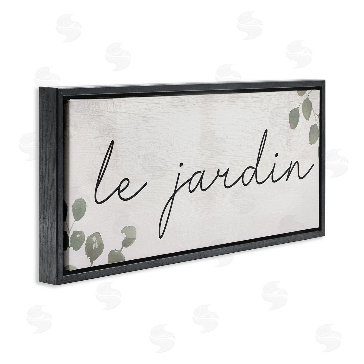 Le Jardin Garden Black Floating Frame Canvas Wall Art, Home Decor by Stupell Studio