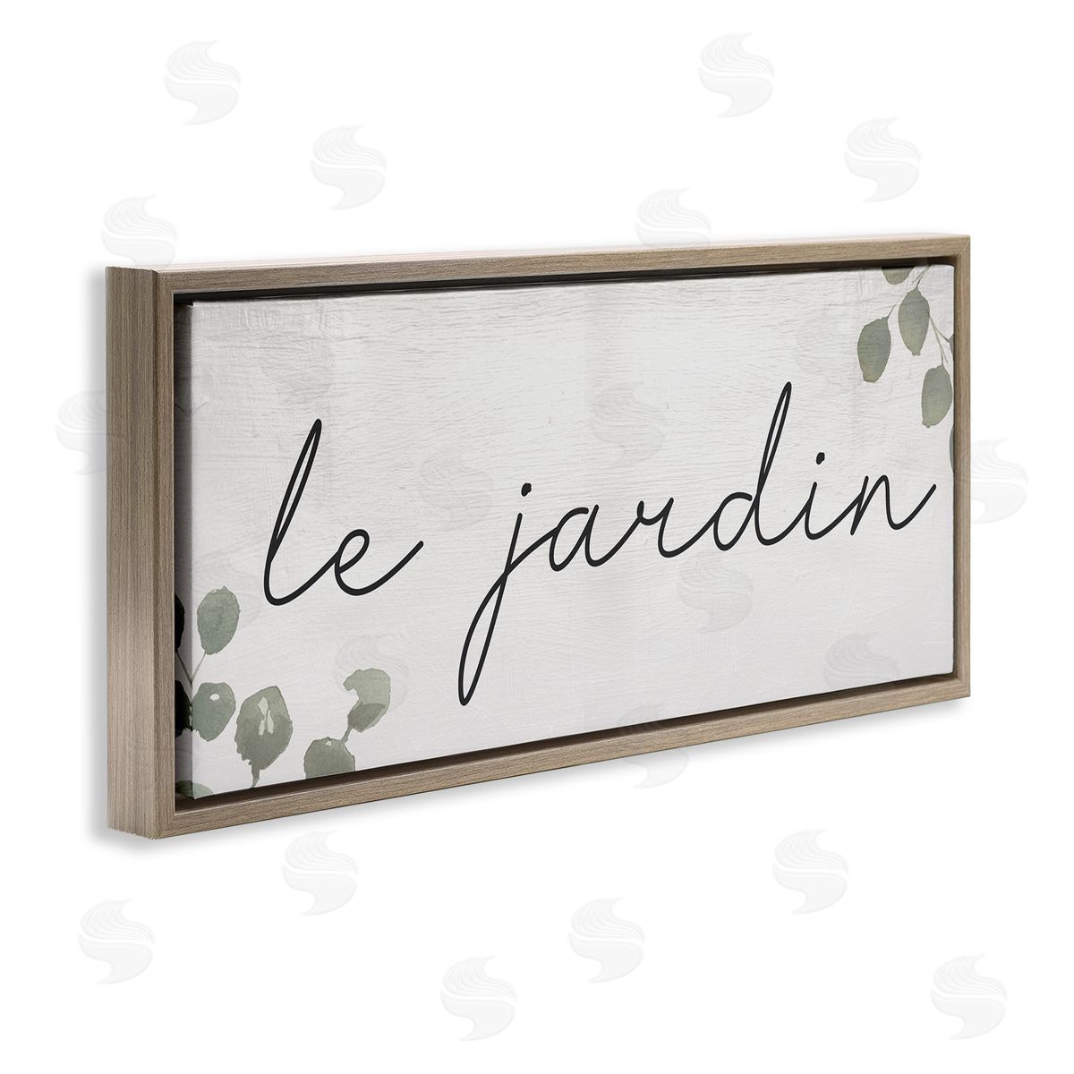 Le Jardin Garden Brown Floating Frame Canvas Wall Art, Home Decor by Stupell Studio