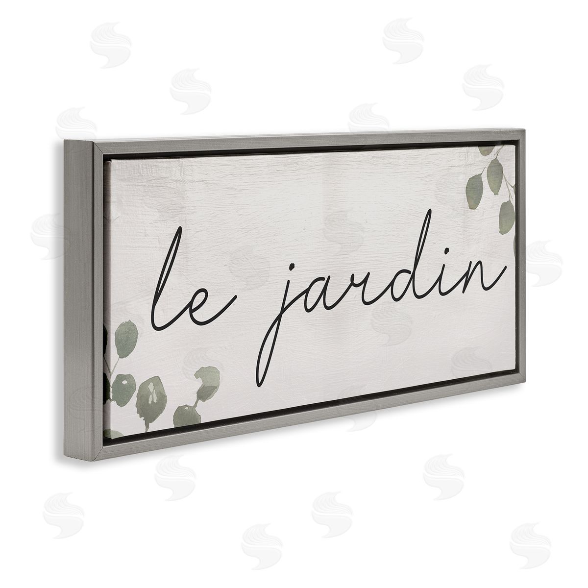 Le Jardin Garden Grey Floating Frame Canvas Wall Art, Home Decor by Stupell Studio