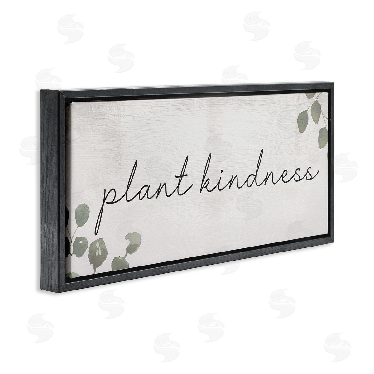 Plant Kindness Phrase Black Floating Frame Canvas Wall Art, Home Decor by Stupell Studio