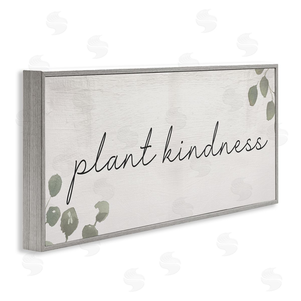 Plant Kindness Phrase Grey Frame Print Wall Art, Home Decor by Stupell Studio