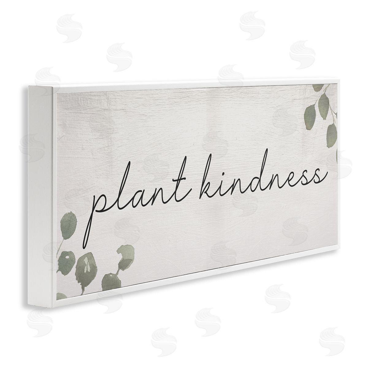 Plant Kindness Phrase White Frame Print Wall Art, Home Decor by Stupell Studio