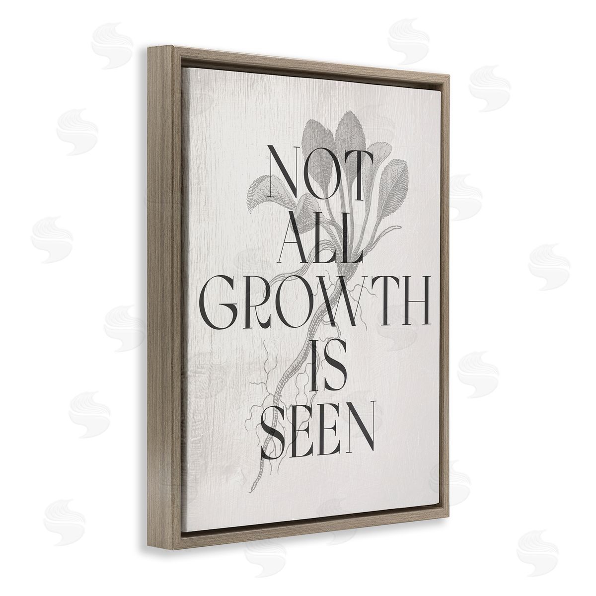 Not All Growth Is Seen Brown Floating Frame Canvas Wall Art, Home Decor by Stupell Studio