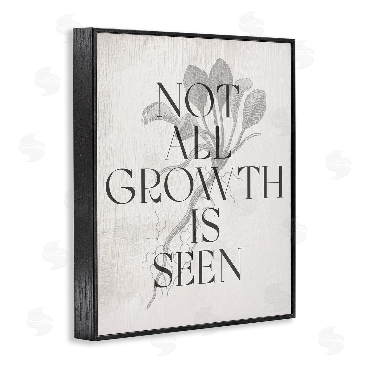 Not All Growth Is Seen Black Frame Print Wall Art, Home Decor by Stupell Studio