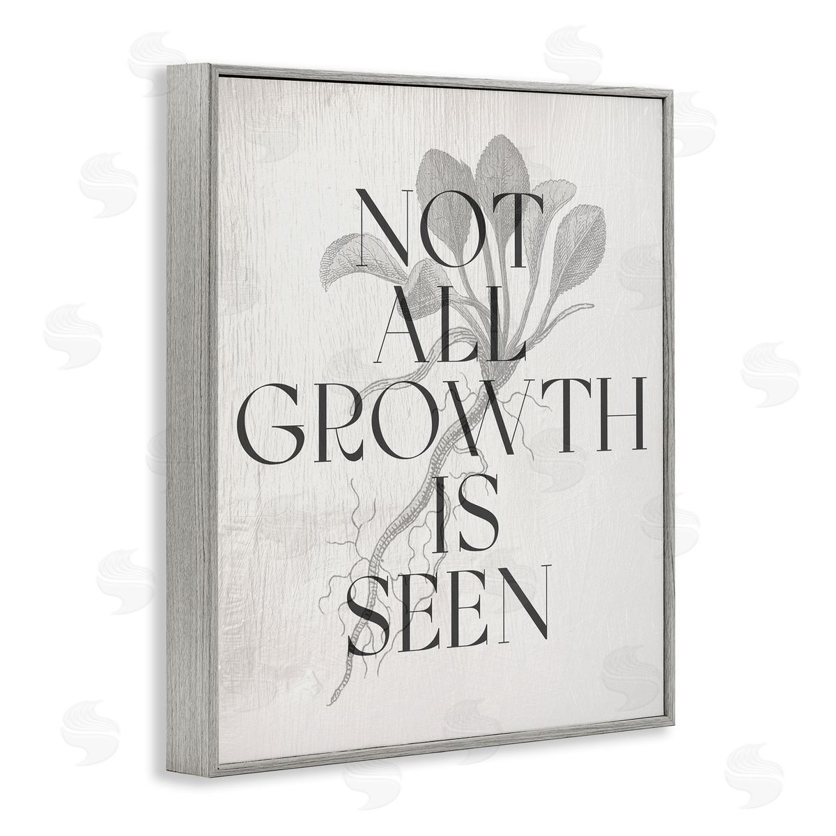 Not All Growth Is Seen Grey Frame Print Wall Art, Home Decor by Stupell Studio