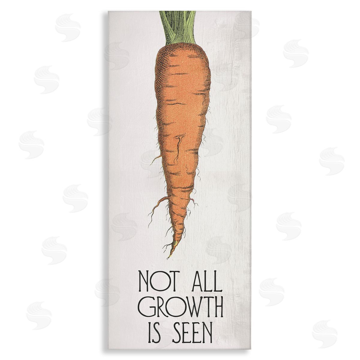 Carrot & Inspiring Growth Canvas Wall Art, Home Decor by Stupell Studio