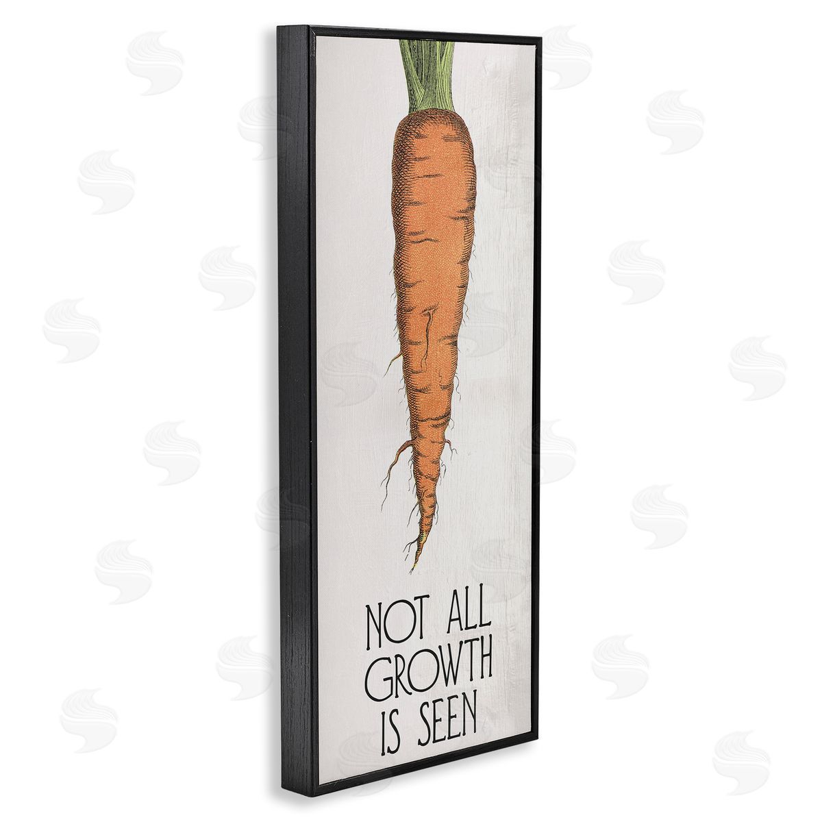 Carrot & Inspiring Growth Black Frame Print Wall Art, Home Decor by Stupell Studio