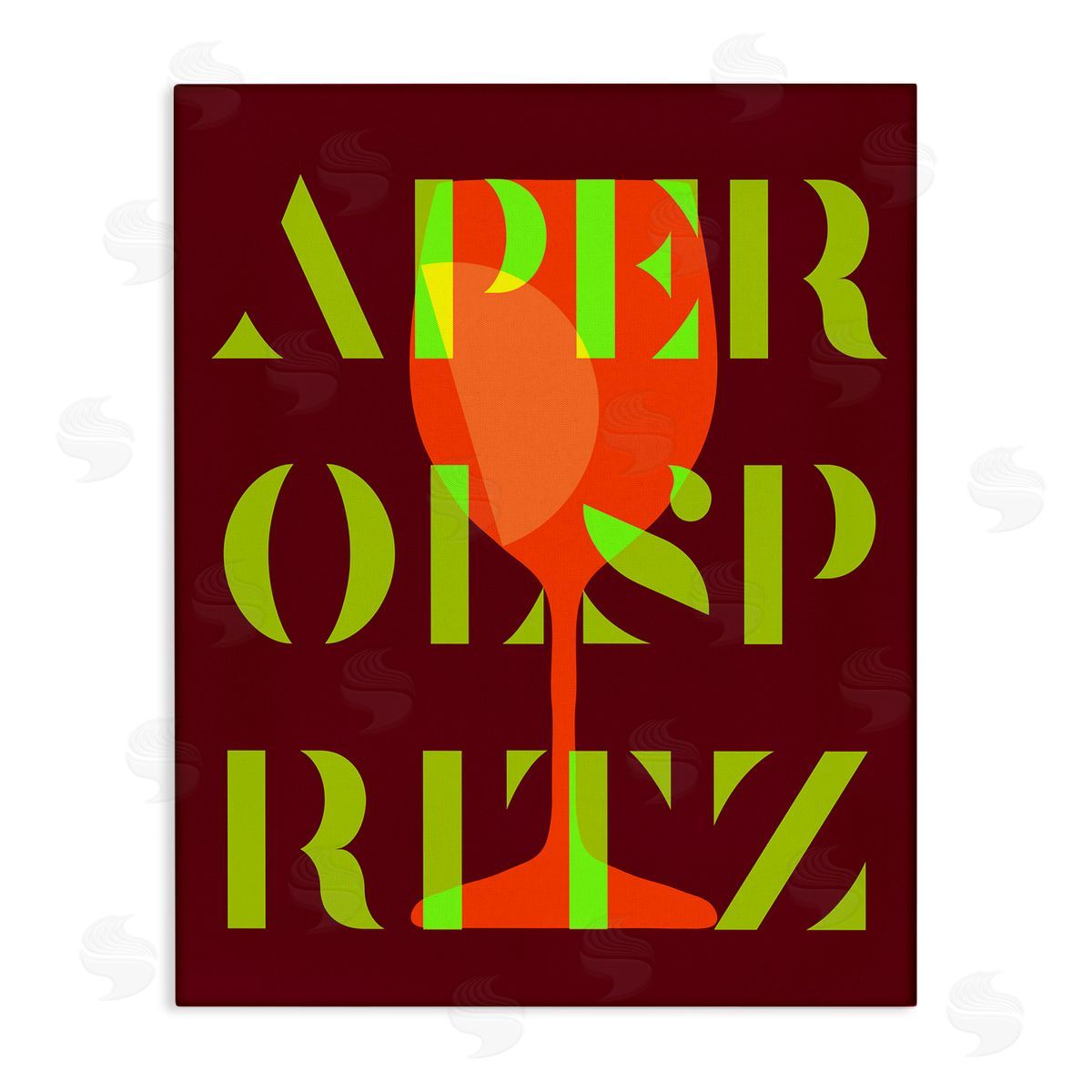 Modern Aperol Spritz Canvas Wall Art, Home Decor by Stupell Studio