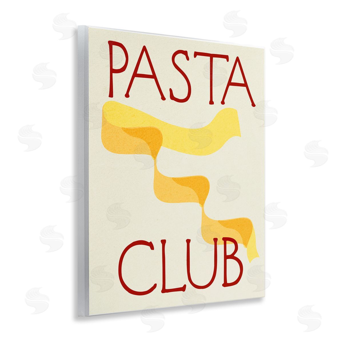 Pasta Club Phrase Wood Plaque Wall Art, Home Decor by Stupell Studio