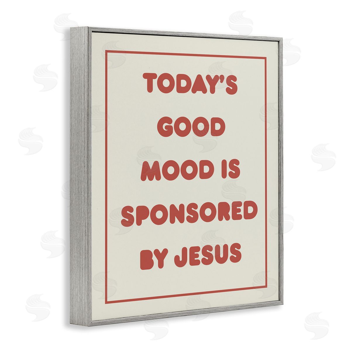 Good Mood by Jesus Grey Frame Print Wall Art, Home Decor by Stupell Studio