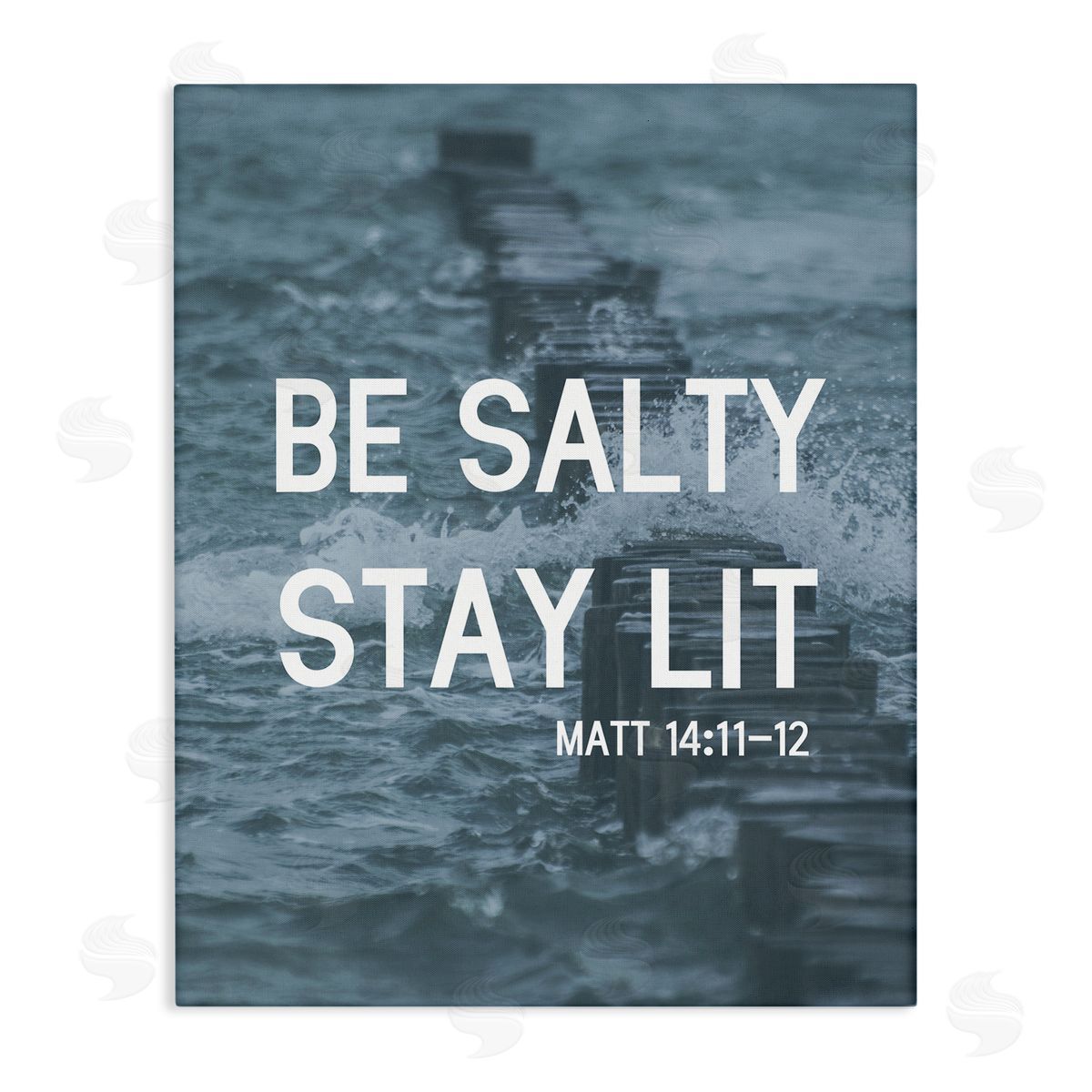 Be Salty Stay Lit Canvas Wall Art, Home Decor by Stupell Studio