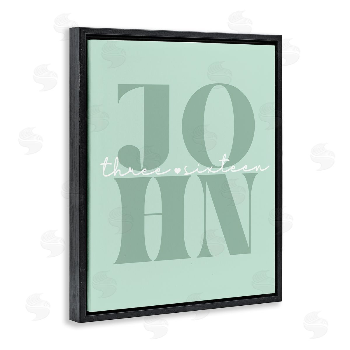John Proverb on Green Black Floating Frame Canvas Wall Art, Home Decor by Stupell Studio