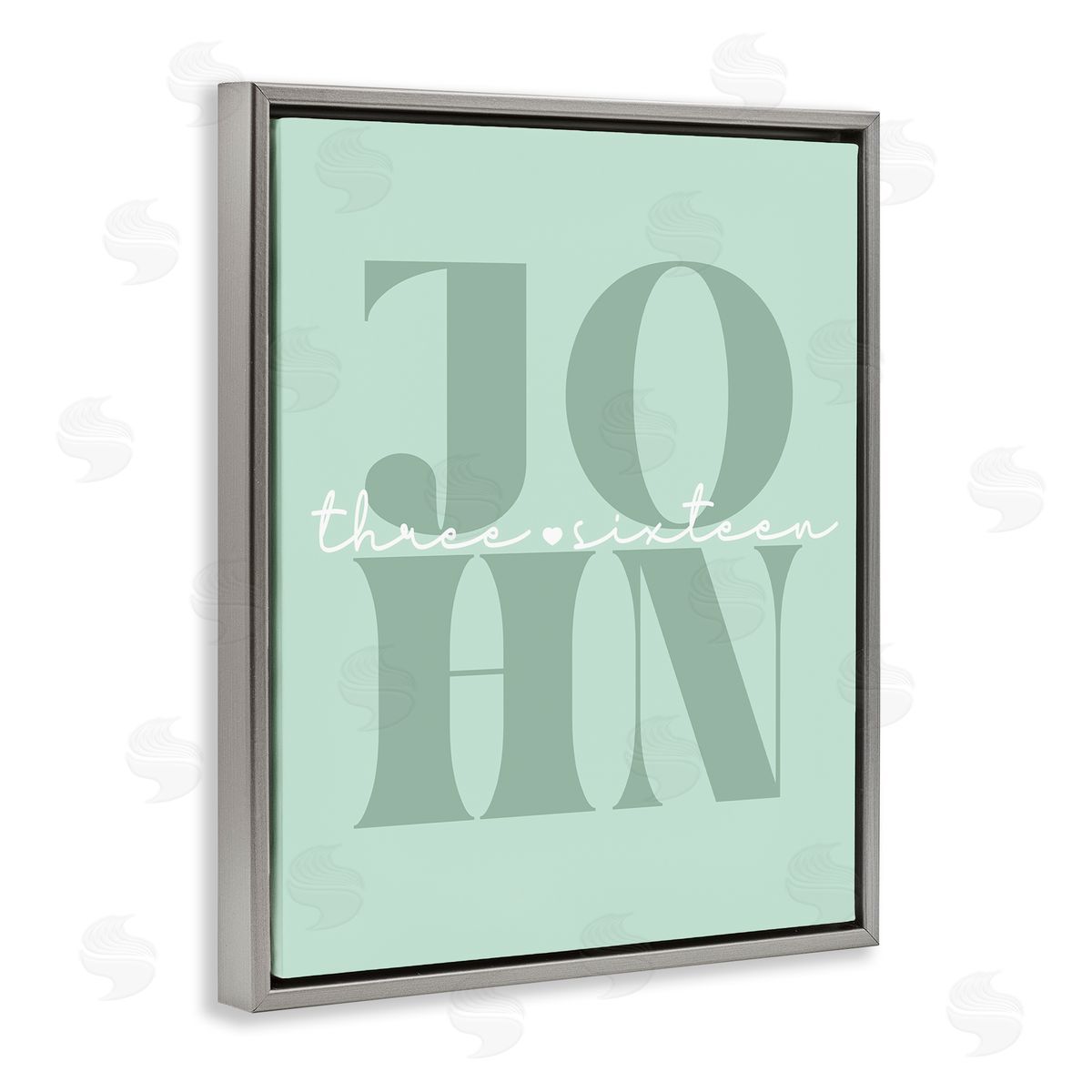 John Proverb on Green Grey Floating Frame Canvas Wall Art, Home Decor by Stupell Studio