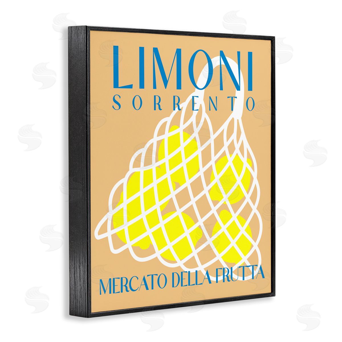 Modern Lemon Fruit Market Black Frame Print Wall Art, Home Decor by Stupell Studio